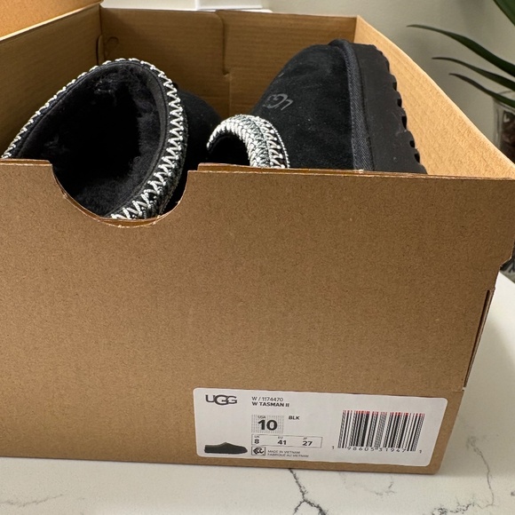 New UGG Tasman II Slipper Black Women's Size 10 With Box - FREE SHIPPING in USA - Picture 6 of 8